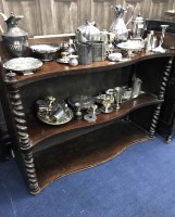 Lot 183 - ROSEWOOD OPEN BOOKCASE