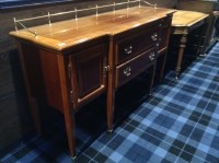 Lot 254 - REPRODUCTION DINING ROOM SUITE comprising...