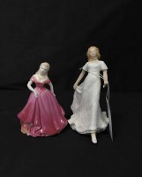 Lot 466 - THREE ROYAL DOULTON FIGURES along with three...