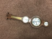 Lot 476 - MAHOGANY WALL BAROMETER