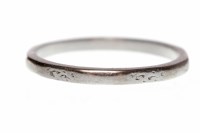 Lot 528 - EIGHTEEN CARAT GOLD WEDDING BAND with blank...