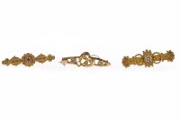 Lot 35 - THREE VICTORIAN BROOCHES comprising two nine...