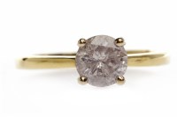Lot 118 - DIAMOND SOLITAIRE RING set with a round...