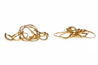 Lot 227 - TWO SETS OF EIGHTEEN CARAT GOLD STACKING RINGS...