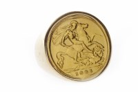 Lot 515 - GOLD SOVEREIGN DATED 1906 mounted in a nine...