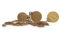 Lot 534 - GOLD SOVEREIGN DATED 1882 along with a gold...