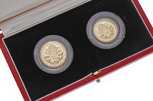 Lot 549 - 1989 UNITED KINGDOM PROOF SOVEREIGN TWO COIN...