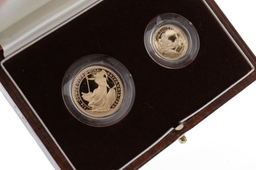 Lot 560 - BRITANNIA GOLD PROOF TWO COIN SET comprising a...