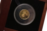 Lot 579 - 2001 1/4 OUNCE GOLD MAPLE LEAF HOLOGRAM COIN...