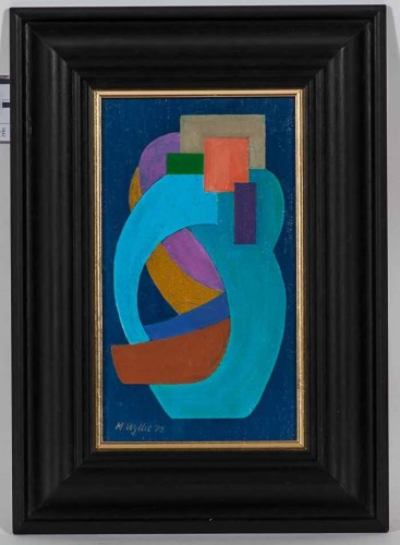 Lot 2204 - MARION WYLLIE, ABSTRACT STILL LIFE oil on...
