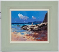 Lot 2268 - JAMES ORR, CORNISH BEACH oil on board, signed...