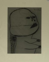 Lot 2205 - * PAT DOUTHWAITE HEAD STUDY III - GIRL 1971...