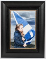 Lot 2287A - GERARD BURNS, SALTIRE IN THE WIND oil on...