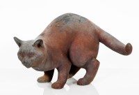 Lot 2291A - * WALTER AWLSON, CAT patinated clay sculpture,...