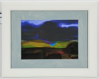 Lot 2309 - DOUGLAS THOMSON, GREY CLOUDS monotype on...