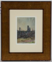 Lot 2349 - * DAVID COMBA ADAMSON, DOCKSIDE watercolour on...