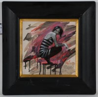 Lot 2438 - JASON PYPER DAVIS, PRETTY IN PINK mixed media,...