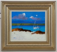 Lot 2489 - ALISTAIR BENNIE, AT ANCHOR acrylic on board,...