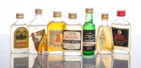 Lot 1504 - 7 COASTAL WHISKY MINIATURES, consisting of:...