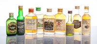 Lot 1505 - 9 SPEYSIDE WHISKY MINIATURES, consisting of:...