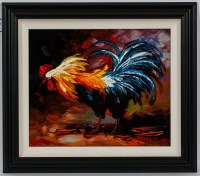 Lot 2278 - JOHN DAMARI, THE COCKRAL DANCER oil on board,...