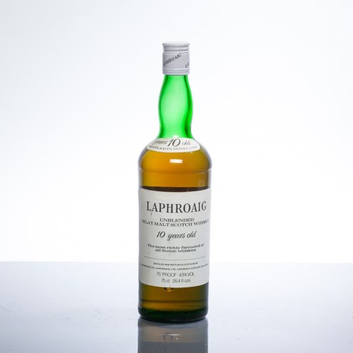 Lot 1586 - LAPHROAIG 10 YEAR OLD Unblended Islay Malt