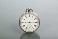 Lot 869 - GENTLEMAN'S STERLING SILVER OPEN FACE FUSEE...