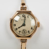 Lot 890 - LADY'S 1930s NINE CARAT GOLD ROLEX COCKTAIL...