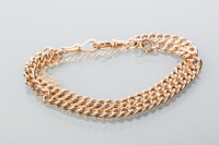Lot 1887 - NINE CARAT GOLD DOUBLE CURB LINK CHAIN...