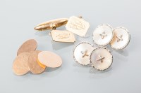 Lot 1890 - PAIR OF EIGHTEEN CARAT GOLD CUFFLINKS of...