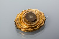 Lot 1897 - VICTORIAN DIAMOND BROOCH of oval form, with a...