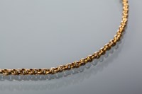 Lot 1898 - NINE CARAT GOLD CHAIN NECKLACE formed of...