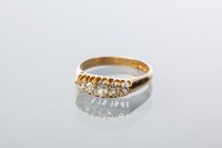 Lot 1945 - VICTORIAN DIAMOND FIVE STONE RING set with...