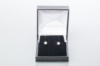 Lot 1946 - PAIR OF DIAMOND STUD EARRINGS the brilliant...