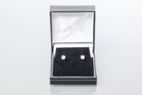 Lot 1954 - PAIR OF DIAMOND STUD EARRINGS the brilliant...