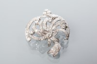 Lot 1957 - DIAMOND SPRAY BROOCH of openwork form, set...