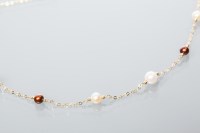 Lot 1980 - NINE CARAT GOLD PEARL NECKLACE with...