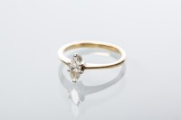 Lot 1996 - DIAMOND SOLITAIRE RING the marquise cut...