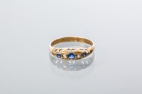Lot 1998 - VICTORIAN EIGHTEEN CARAT GOLD SAPPHIRE AND...