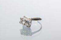 Lot 2032 - DIAMOND TWO STONE RING the two brilliant cut...