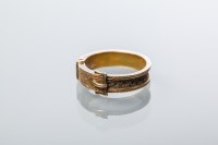 Lot 2048 - VICTORIAN MOURNING SET BELT MOTIF RING set...