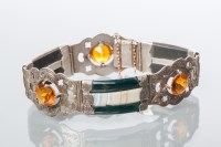 Lot 2055 - VICTORIAN SILVER AND SCOTTISH HARDSTONE...