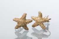 Lot 2075 - PAIR OF GILT STARFISH CLIP EARRINGS unmarked