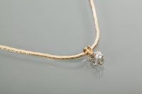 Lot 2100 - DIAMOND SOLITAIRE PENDANT the brilliant cut...