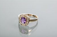 Lot 2110 - EARLY TWENTIETH CENTURY AMETHYST AND DIAMOND...