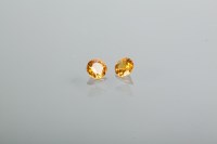 Lot 2137 - TWO UNMOUNTED SPESSARTITE GARNET brilliant cut,...