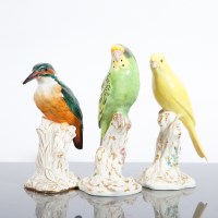 Lot 143 - THREE ROYAL WORCESTER FIGURES OF BIRDS all...