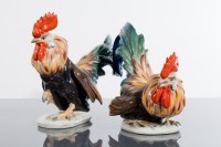 Lot 148 - TWO ROSENTHAL PORCELAIN FIGURES OF COCKERALS...