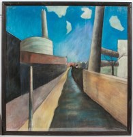 Lot 2326 - * JULIA MCNAIRN, DREAM LANDSCAPE pastel 124cm...