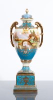 Lot 163 - NORITAKE GILT PORCELAIN URN AND COVER...